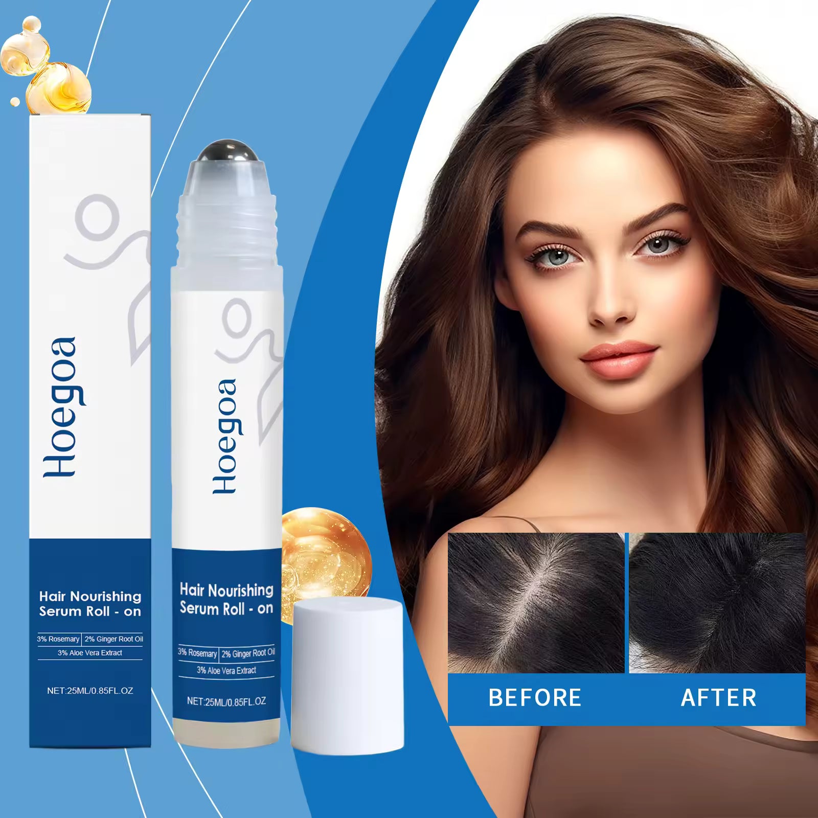 25ml Roll-On Rosemary Nourishing Hair Care Serum - Follicle Fixer